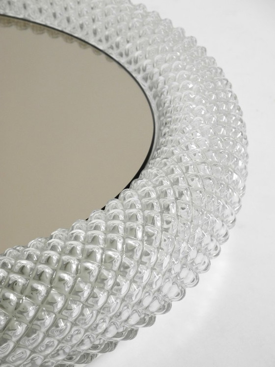 Image 1 of Stunning 1960s illuminated Limburg crystal glass wall mirror