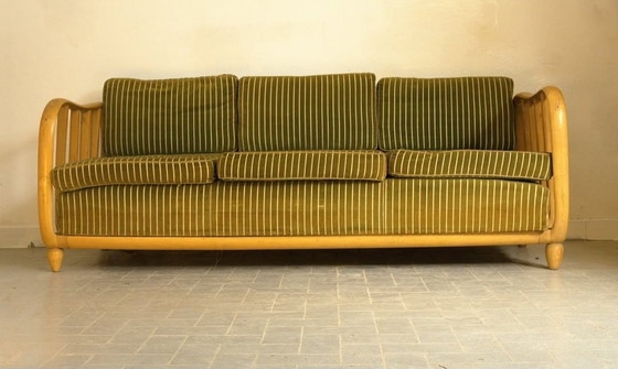Image 1 of Ein außergewöhnlich elegantes italienisches Wandsofa aus den 1950er Jahren