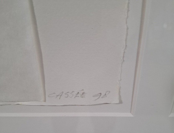 Image 1 of Dick Cassée & Henk-J-Bernlef, serigrafía y poema - enmarcado