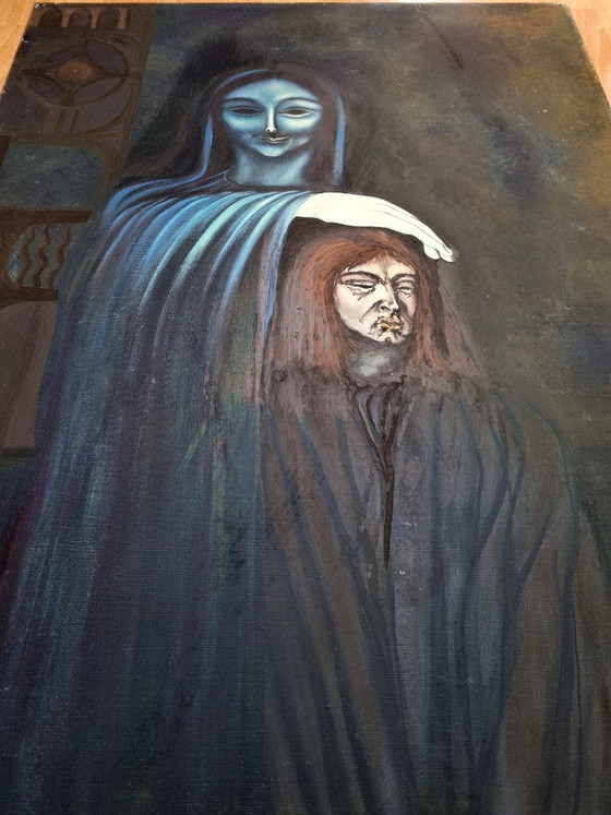 Hellmuth Eichner (1936–2012) – Dipinto ad olio “Salome e San Giovanni…” (1966) – Decorazioni murali, Canvas (photo 5 of 10)