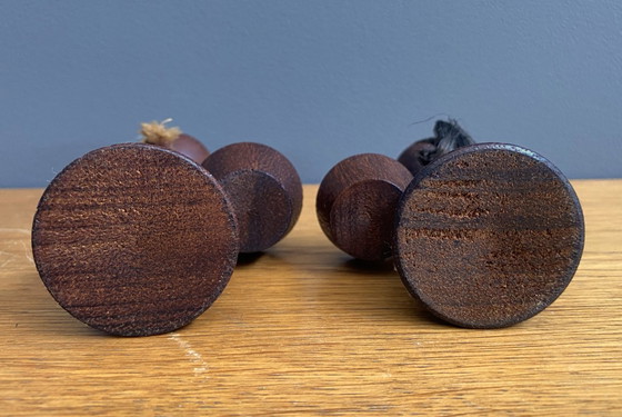 Image 1 of 2 statuette in teak di peperone e sale da tavola 1960