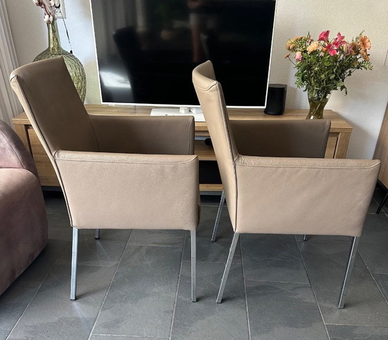 Sedie da pranzo Rolf Benz (2 pezzi) – Leather, Metal (photo 3 of 5)