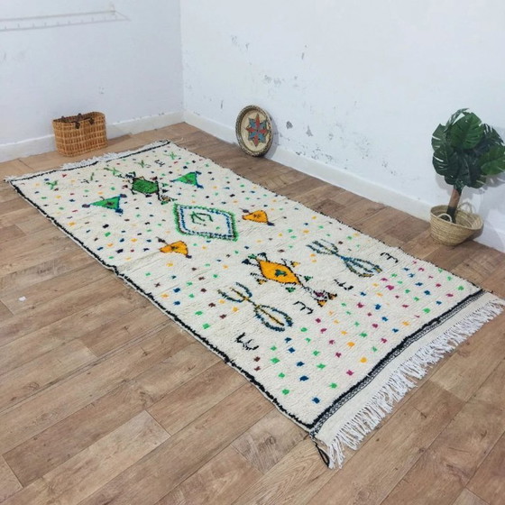 Image 1 of Berber-Wandteppich Azilal en laine natural - Berber-Wandteppich Azilal van natuurlijke wol 280 x 143 cm