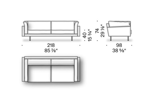 DePadova Square 16 Sofa Als Nieuw – 2 zitsbanken, Leather (photo 12 of 12)