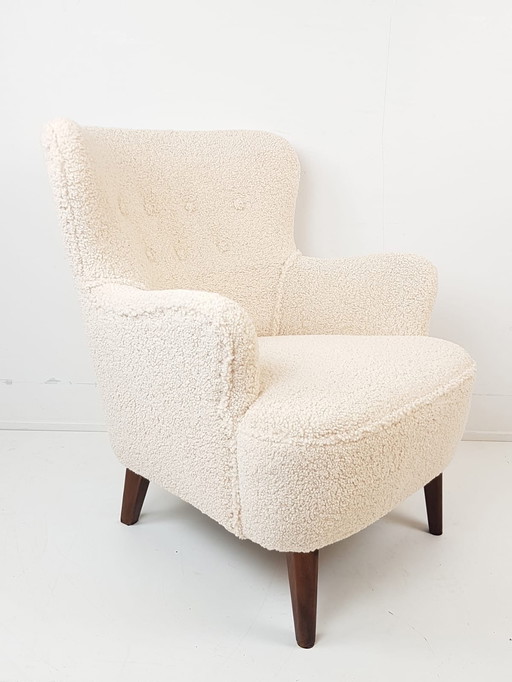 Vintage Artifort Theo Ruth Fauteuil Teddy Nieuw Gestoffeerd