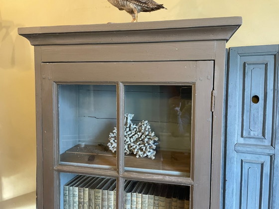 Image 1 of Display cabinet, china cabinet, collection cabinet with drawer, French antique