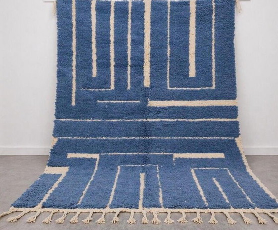 Handgemaakt Traditioneel Beni Ourain Vloerkleed Afmeting 1,5/2,5 M – Aime Té, Vloerkleden en tapijten, Wool (photo 3 of 7)