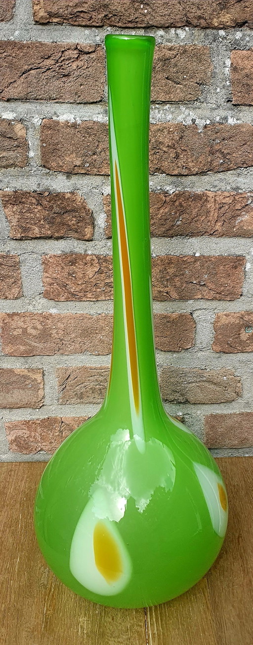 Vaso Vintage Stile Murano / Empoli – Vetro Stratificato – 45 cm – Pop-Art Anni '70