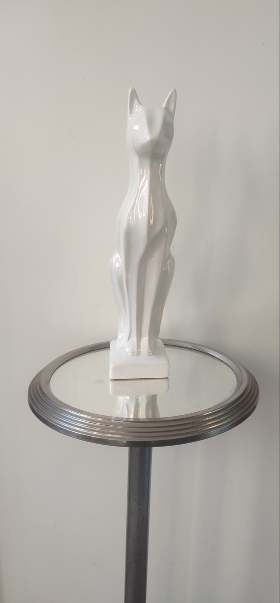 Scultura Felina Stile Art Déco (31 Cm) Ceramica Italiana – céramique italienne, Oggetti decorativi (photo 13 of 14)