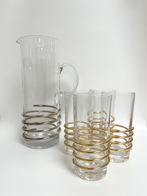 Französisches Vintage-Glaswarenset – Reims, 1960er Jahre