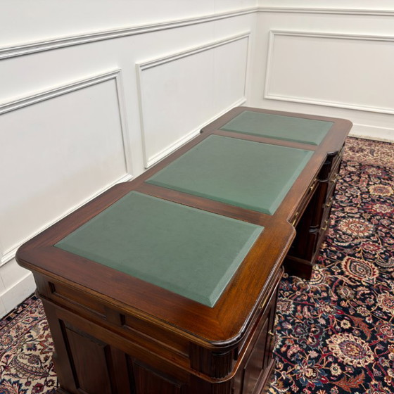 Scrivania inglese classica in pelle verde – Scrivanie, Leather, Wood (photo 16 of 21)