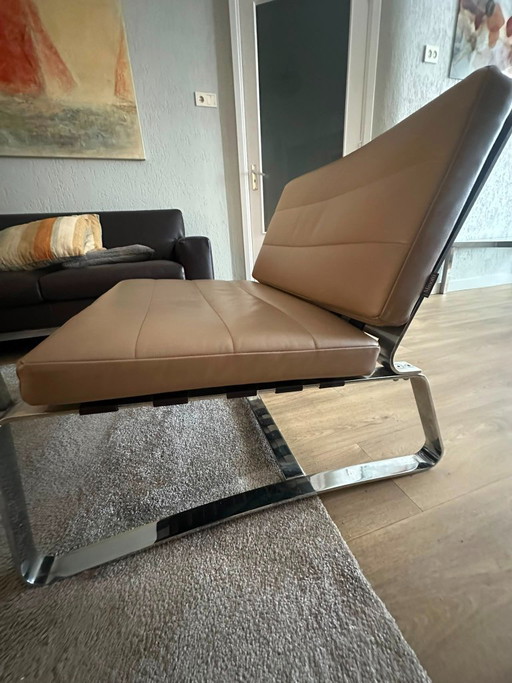 Minotti Delaunay Fauteuil Leren Beige Vintage – kuipstoelen, Leather (photo 2 of 8)
