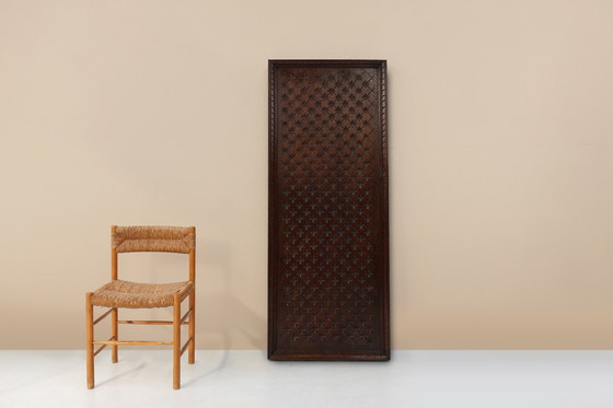 Image 1 of Grande pannello murale in quercia intagliato in stile neogotico portoghese, anni '50 del XIX secolo