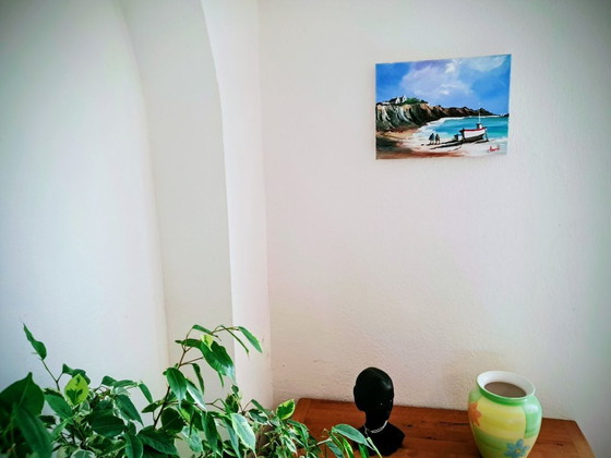 Image 1 of Philippe LAURENT - Piccola insenatura in Bretagna - Dipinto dell'artista