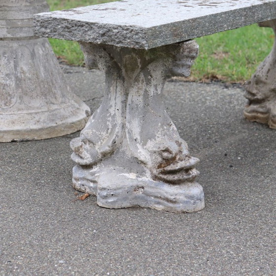 Conjunto de jardín con mesa y dos bancos, Conjuntos de jardín, Otro, Gris, Vintage (foto 6 de 12)