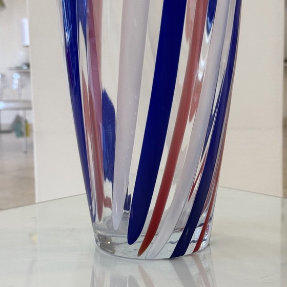 Vintage Murano vaas uit de jaren 80, veelkleurig, Italiaans design, Venetië, 55 cm – Plantenbak, Murano Glass (photo 5 of 8)