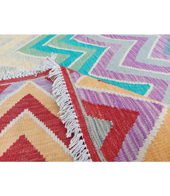 9'68x8'47 Hand Woven Afghan Wool Kilim Area Rug, Rugs & carpets, Beige (photo 6 of 9)
