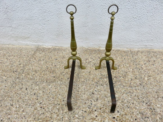 Image 1 of Par de morillos, estilo neoclásico, de bronce macizo, Francia, años 20-30.