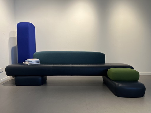 Designer Leolux Sofa - Blauer Akzent