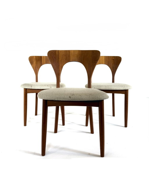 3x chaise de salle à manger vintage 'Peter', Koefoeds Hornslet '70