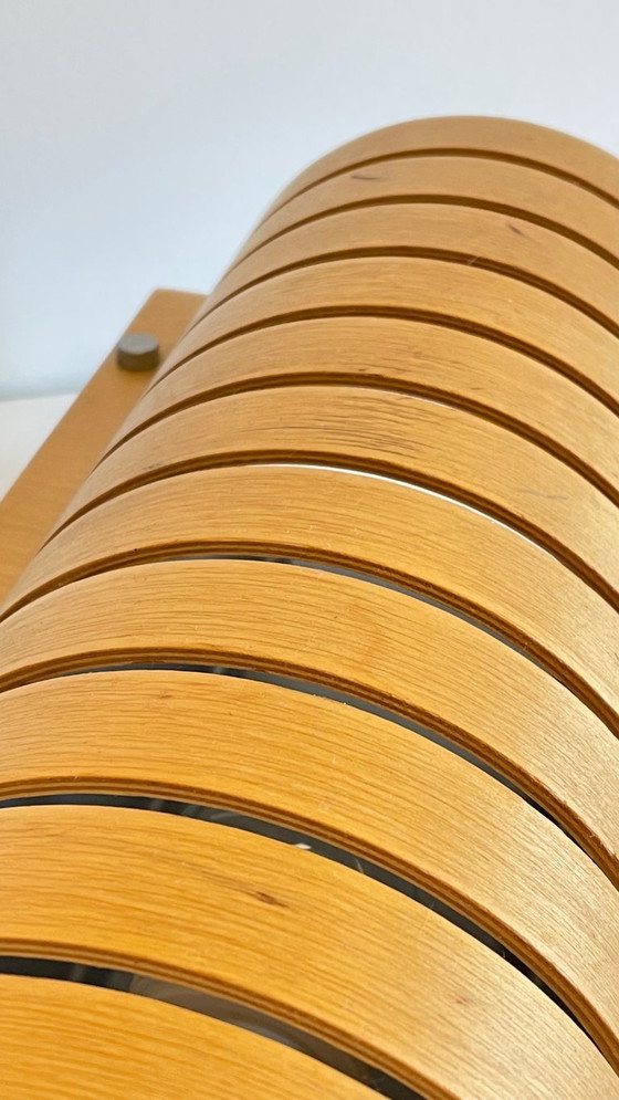 Image 1 of Ikea VINTAGE FOLDED WOOD AND STEEL WALL LAMP