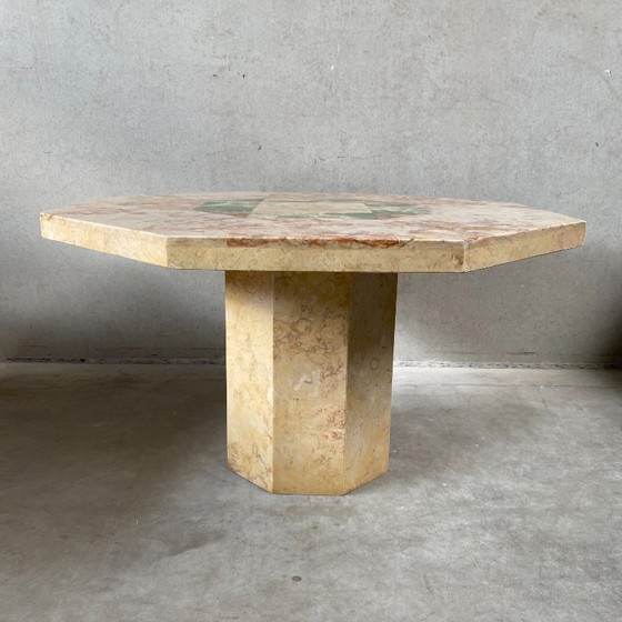 Image 1 of Vintage Marble Dining Table Italian Design