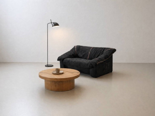 Postmodern denim lounge sofa Galapagos Giant Turtle, 1980s