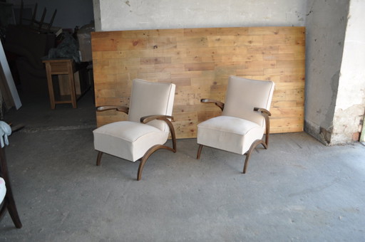 Fauteuils de Jindřich Halabala, années 1930, Lot de 2