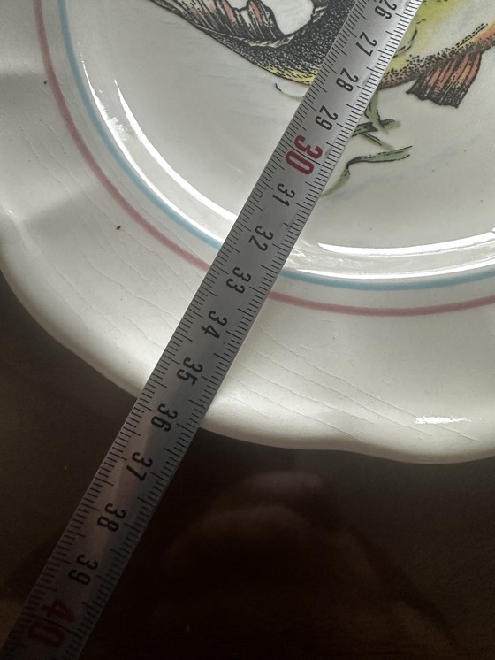 Image 1 of Plat à Poisson Vintage en Céramique " Ceramica Castellana " 36/27 cm