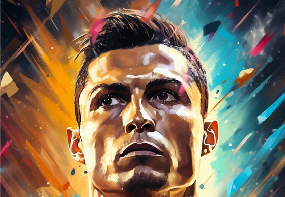 Image 1 of Alberto RICARDO - Cristiano Ronaldo 1 - Lienzo de artista