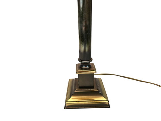 Image 1 of Herda Holland - Dutch design - model T 9670 - bronze - brass - column table lamp - Neoclassical style - 70s