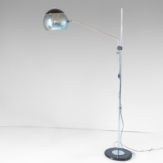 Image 1 of 1x Vintage Floor Lamp, Chromed and Metal Structure, Italy 1960s