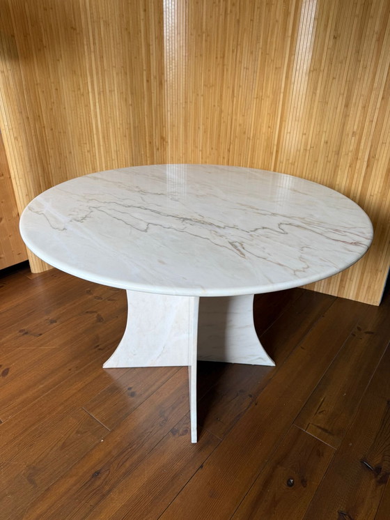 Image 1 of Table de salle à manger vintage design marbre 70s Mid Century