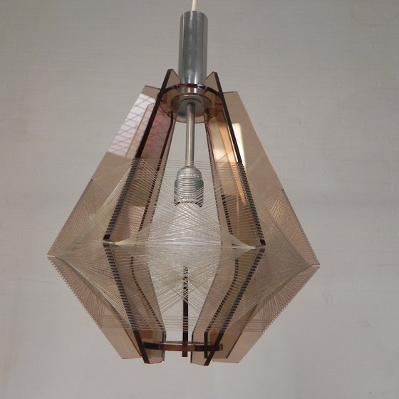 Vintage plexiglas en nylondraad hanglamp Paul Secon voor Sompex, jaren 60 – Hanglampen, Plastic (photo 6 of 25)