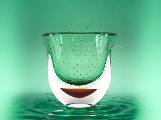 Sommerso Murano Vase H 30 cm