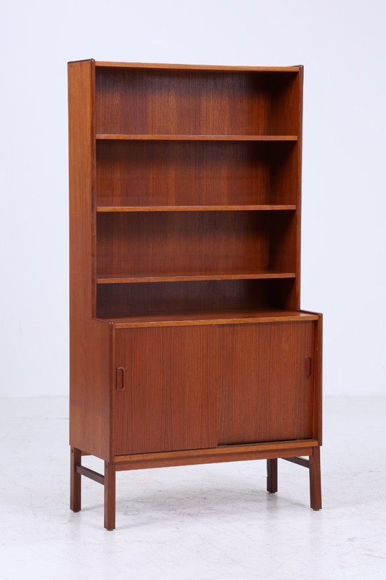 Image 1 of Vintage Teak Étagère | Mid Century Bibliothèque Rétro Bois Rangement 60's 70's #08-08