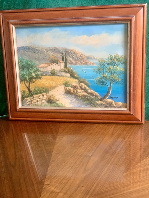 Méditerranée - Vue de l’Esterel Par Brandeo – schilderijen tekeningen, Wood, Canvas (photo 2 of 15)