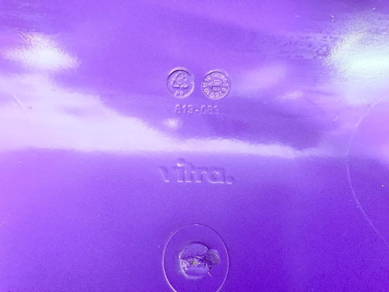 Image 1 of 2 Verner Panton Chairs Classic purple lacquered plastic Vitra signed 90s