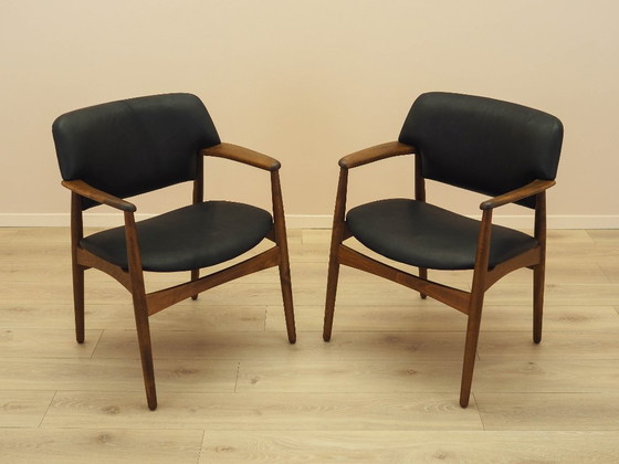 Fauteuils par Ejner Larsen & Aksel Bender Madsen pour Fritz Hansen, Chêne, 1970s – Wood (photo 17 of 17)
