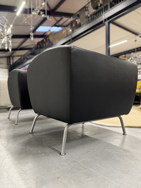 Image 1 of 2 Gelderland 6250 Fauteuil Zwart Leer