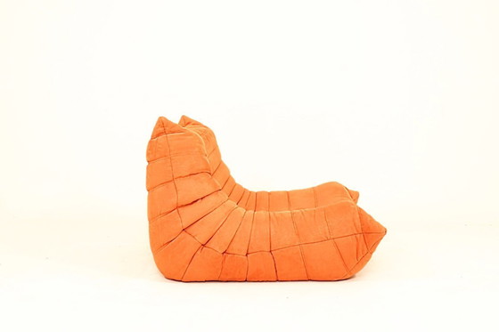 Image 1 of Togo set of 3 pumpkin orange fabric design by Linge Roset 