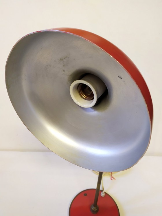 Image 1 of Lampada da tavolo rossa Arredoluce, anni '50