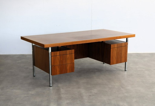 Vintage Bureau | Directiebureau | Teak | Jaren 60 – Chrome, Wood (photo 2 of 11)