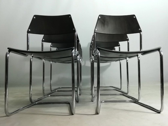 Image 1 of 8x MAUSER Cantilever Chair Set VINTAGE BAUHAUS Walter Papst