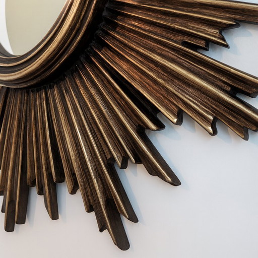 Magnificent mid-century sun mirror