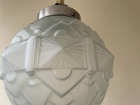 Image 1 of Lampada a sospensione Lampada da soffitto art deco 1930 francese