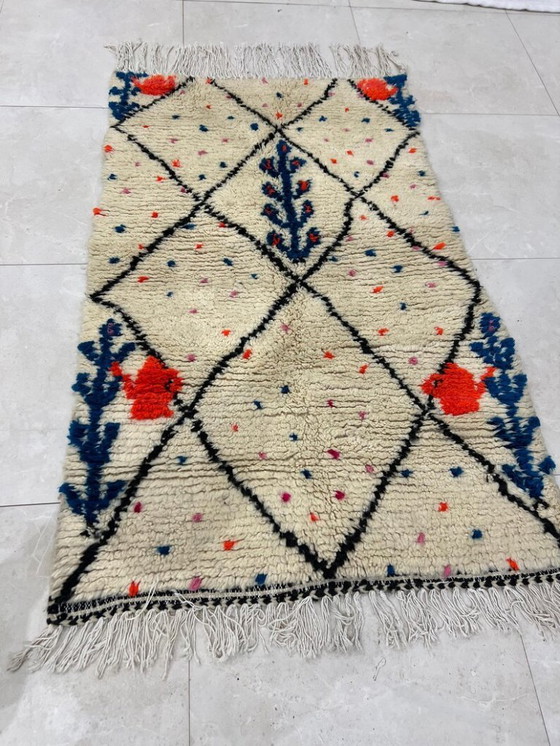 Image 1 of Beni Ourain rug in authentic wool, 300cm x 150cm