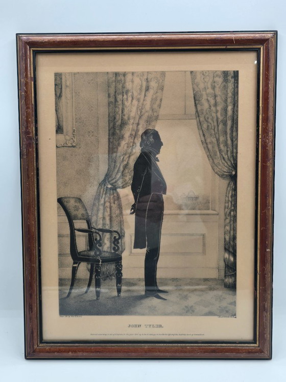 Image 1 of 4 litografie antiche in un elenco di personaggi famosi degli Stati Uniti