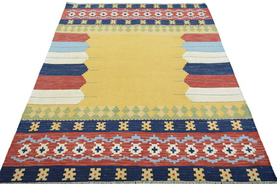 Image 1 of Handgewebter Designer Kelim Fars - 190 X 141 Cm - Modern