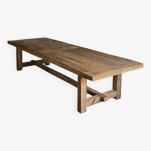 Kingstone Farmhouse Table in Antique Solid Oak - 275 cm long